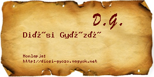 Diósi Győző névjegykártya